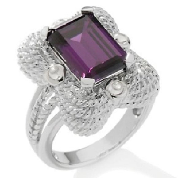 Xavier 8.63ct Absolute Amethyst-Color Frame Ring - Picture 2 of 3